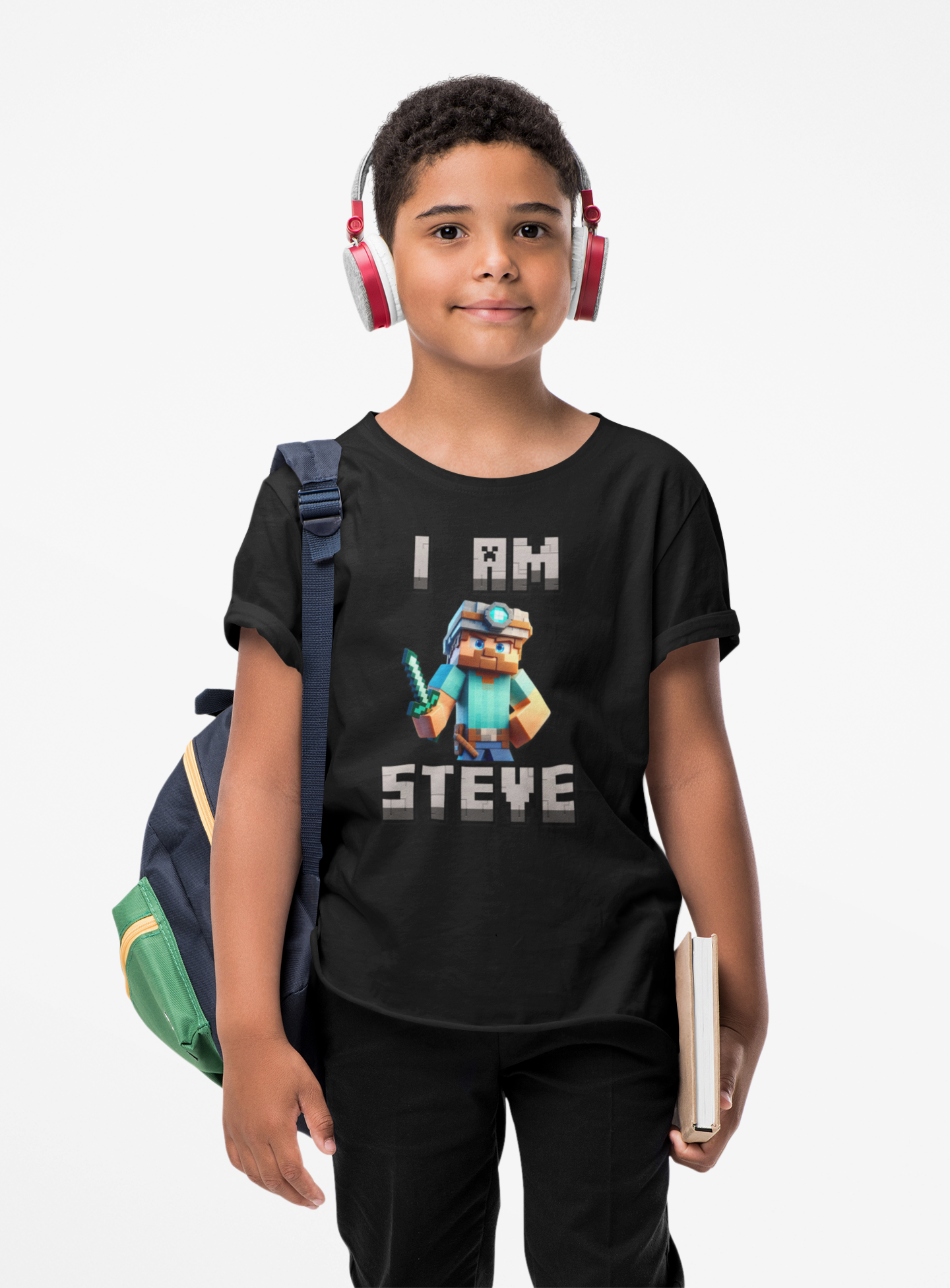 Kids Tee - Steve Minecraft Movie Inspired Tshirt for Kids