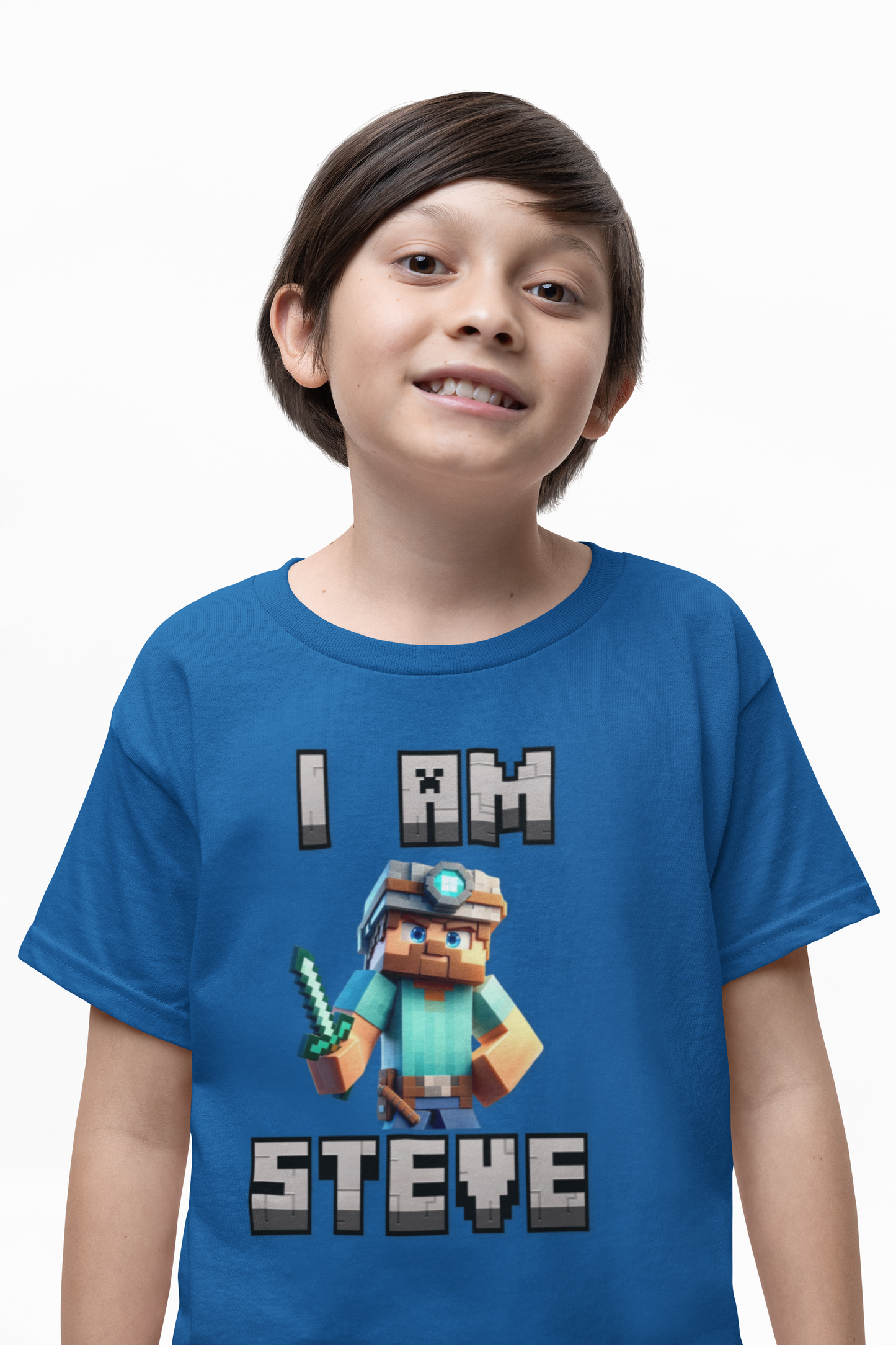 Kids Tee - Steve Minecraft Movie Inspired Tshirt for Kids