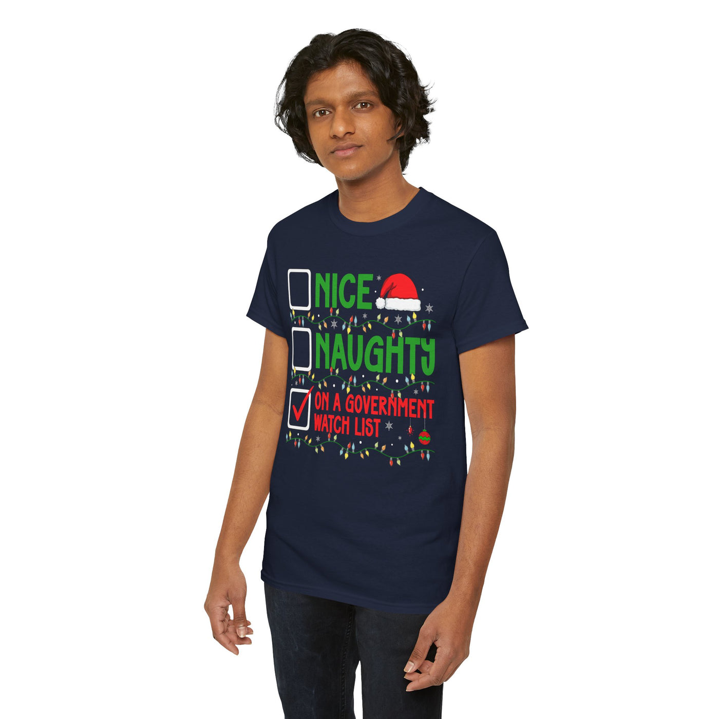 "Nice / Naughty" Checklist: "On a Government Watch List" Holiday T-Shirt