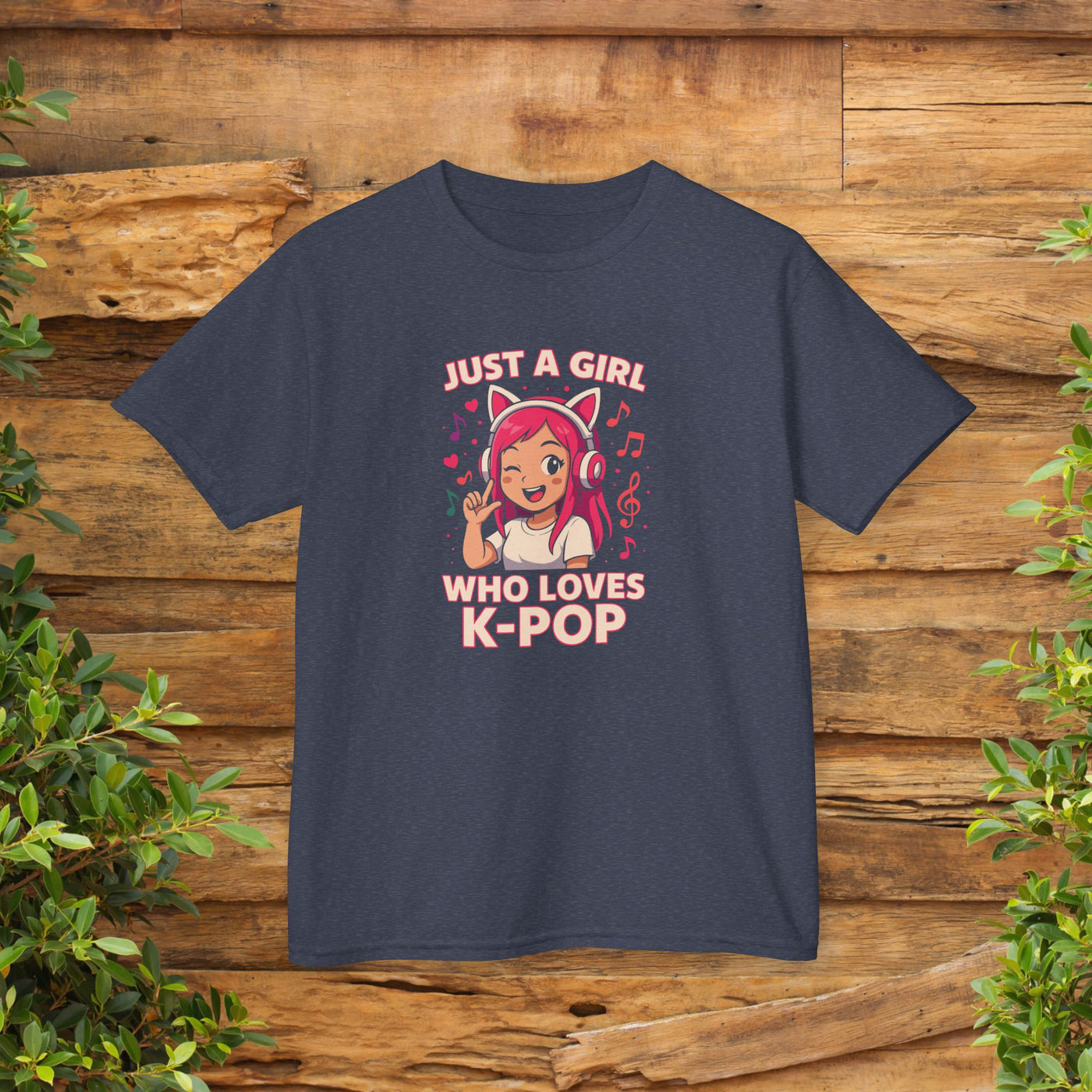 “Just a Girl Who Loves K-Pop” Cute Music Tee