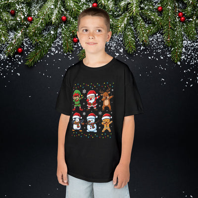 Santa, Elf, Penguin, Snowman & Reindeer Holiday Shirt Kids T-shirt