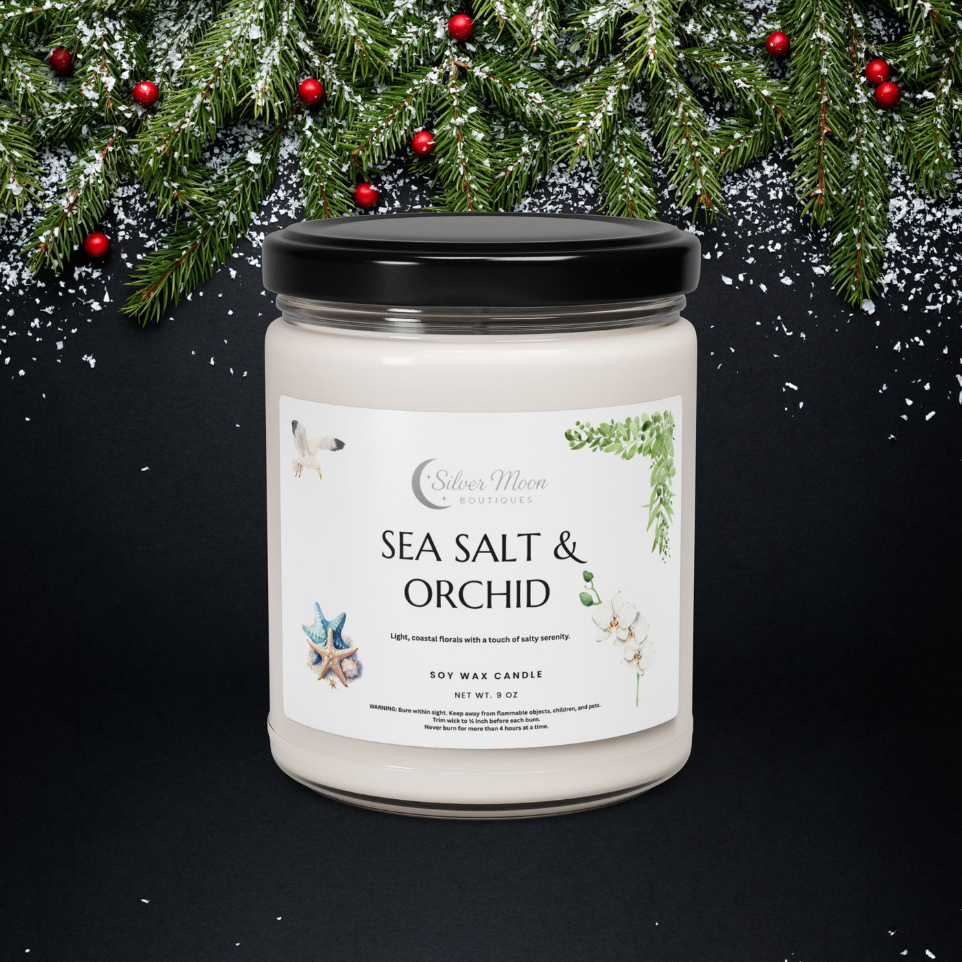 9 oz Soy Candle Jars: Hand-Poured with Six Cozy Scents