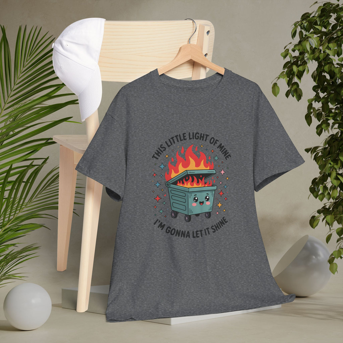 Whimsical Dumpster Fire” Tee This Little Light of Mine