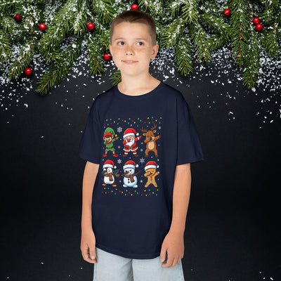 Santa, Elf, Penguin, Snowman & Reindeer Holiday Shirt Kids T-shirt