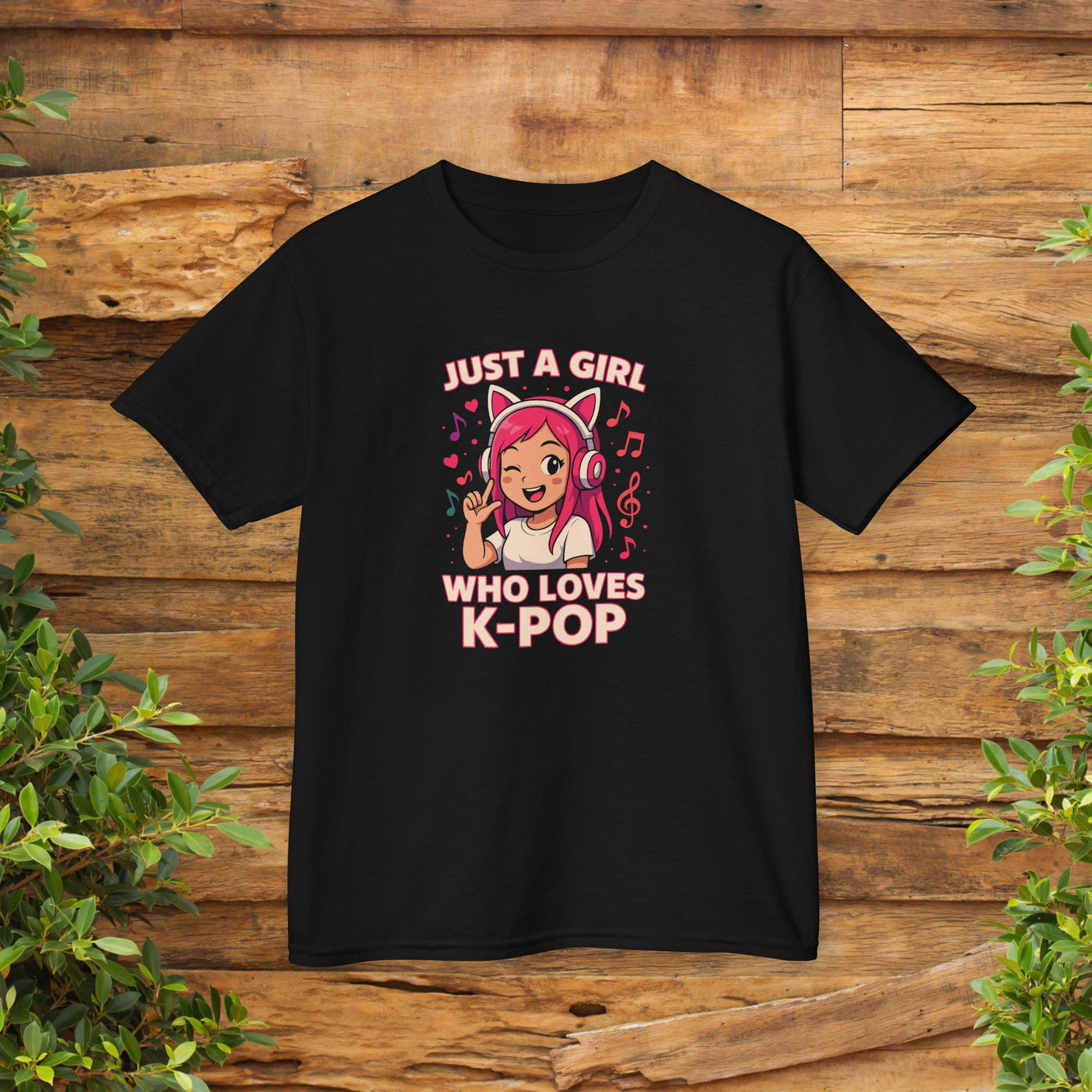 “Just a Girl Who Loves K-Pop” Cute Music Tee