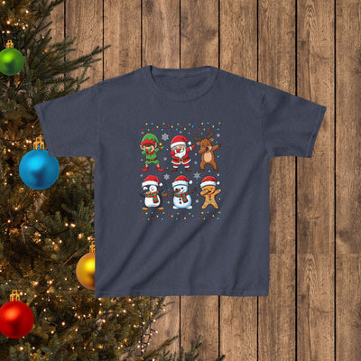Santa, Elf, Penguin, Snowman & Reindeer Holiday Shirt Kids T-shirt