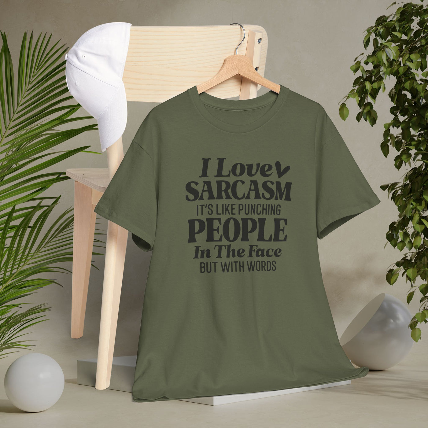 "I Love Sarcasm, It’s Like Punching People in the Face But With Words" Funny Graphic Tee