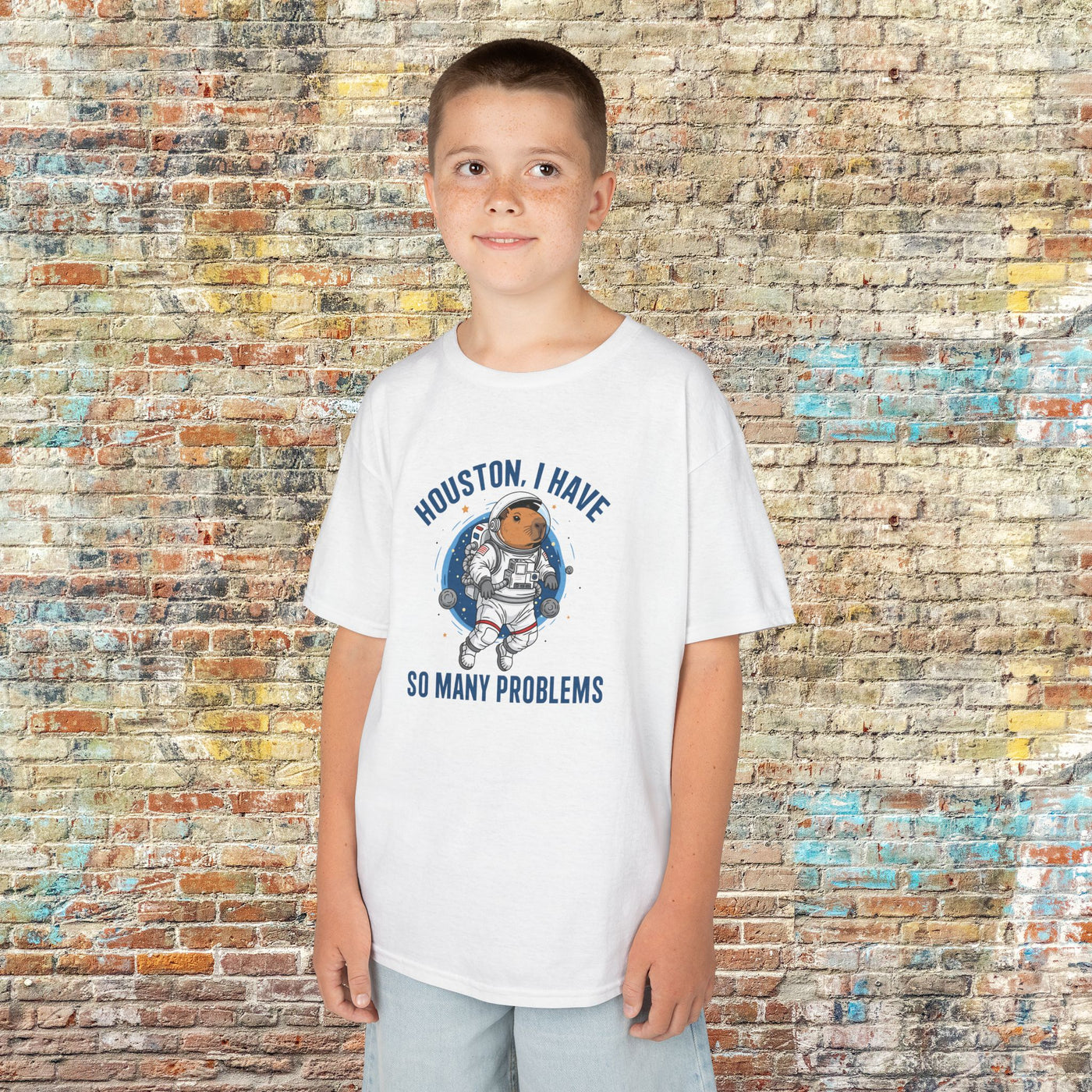 Kids Astronaut Tee - "Houston, I Have So Many Problems"