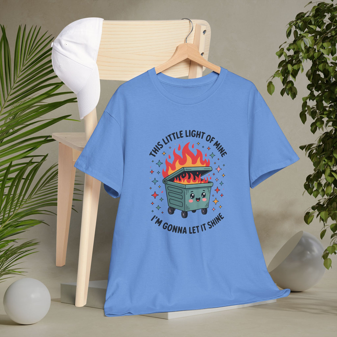 Whimsical Dumpster Fire” Tee This Little Light of Mine