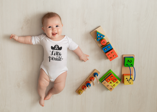 Cute Pirate Baby Bodysuit - "Little Pirate" Infants' Clothing