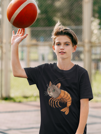Italian Brainrot Cat Shrimp Shirt – Surreal Meme-Core Chaos Tee