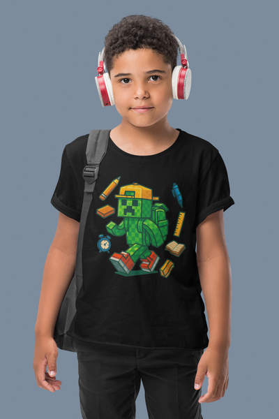 Minecraft-Inspired Back to School Shirt – Fun Gamer Tee for Kids