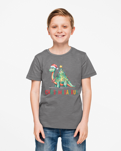 Christmasaurus Youth Short Sleeve Tee
