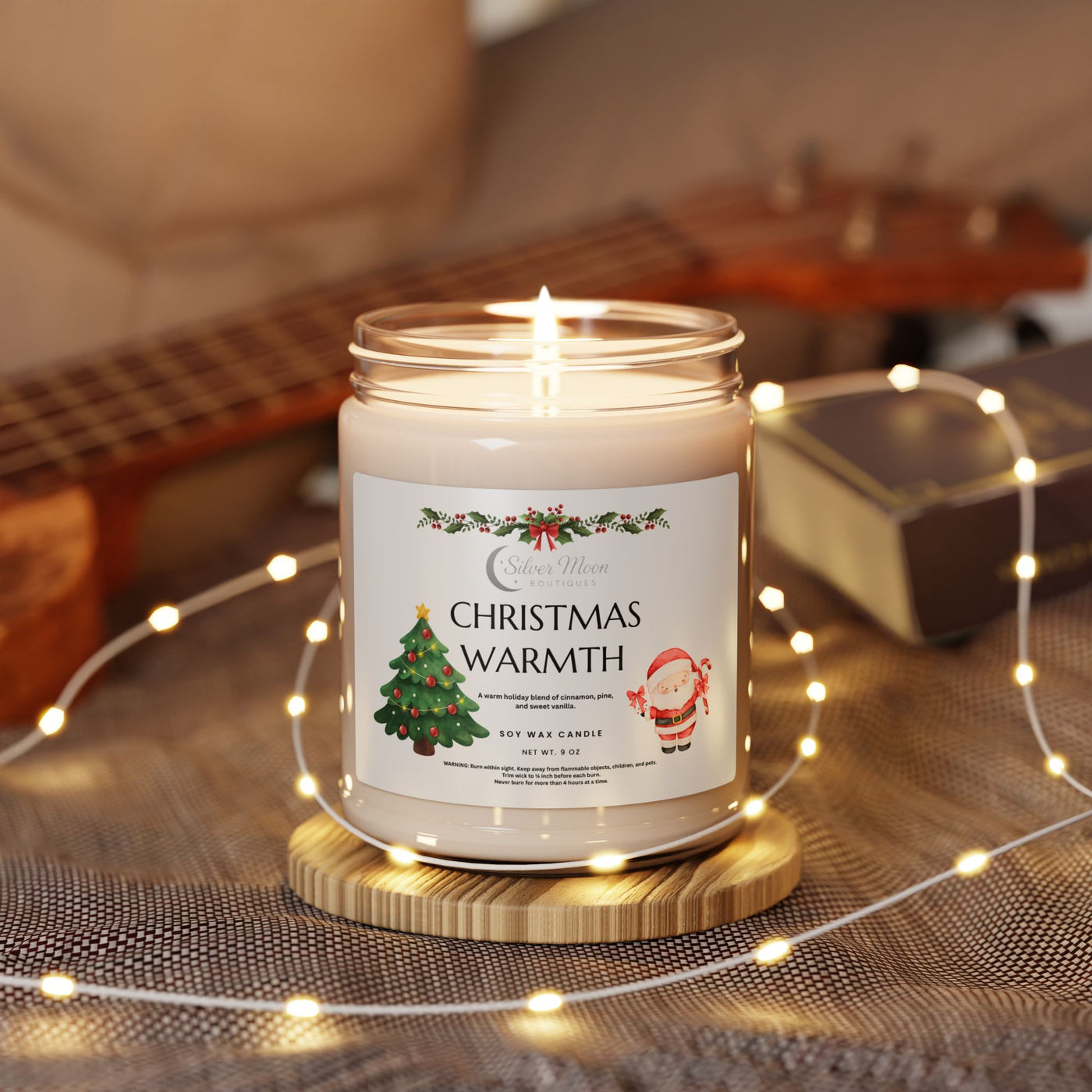 9 oz Soy Candle Jars: Hand-Poured with Six Cozy Scents