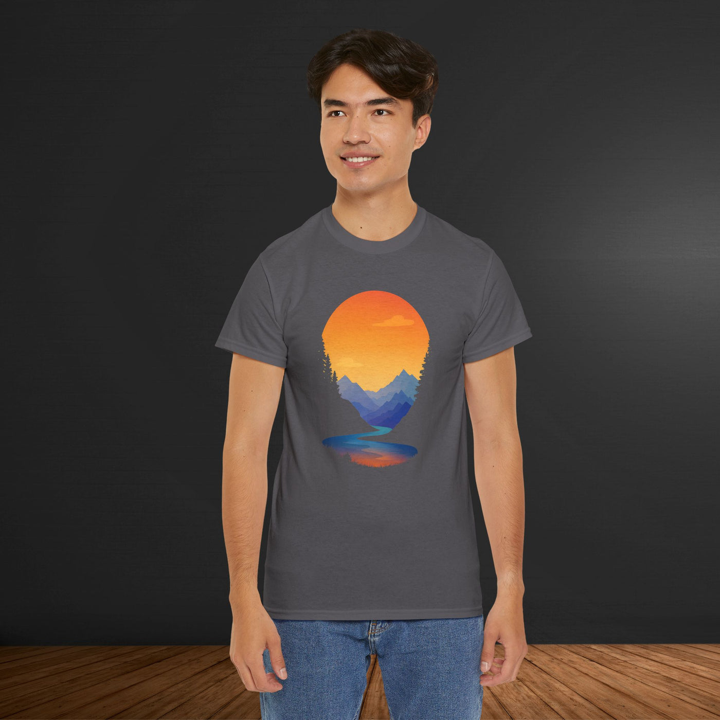 Sunset Mountain Lake T-Shirt