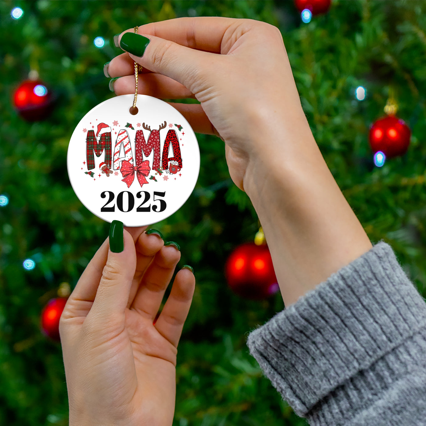 Mama 2025 Ceramic Ornament