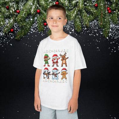 Santa, Elf, Penguin, Snowman & Reindeer Holiday Shirt Kids T-shirt