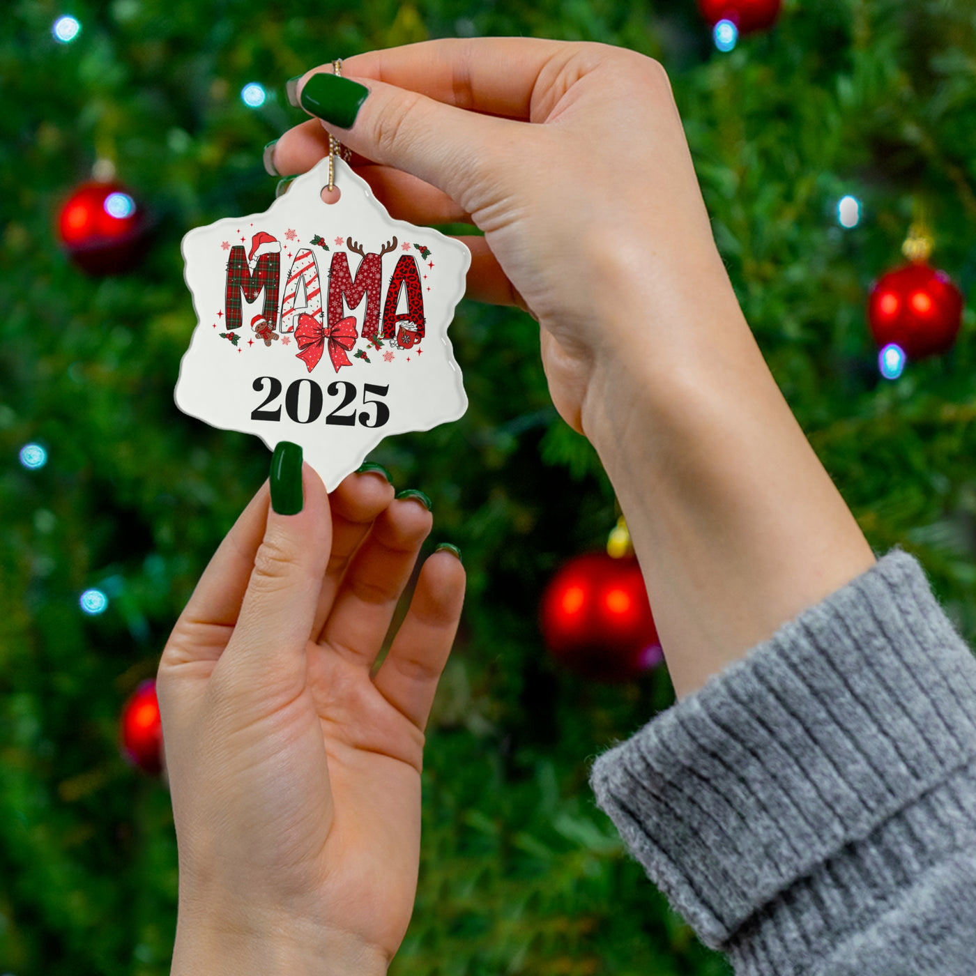Mama 2025 Ceramic Ornament