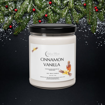 9 oz Soy Candle Jars: Hand-Poured with Six Cozy Scents