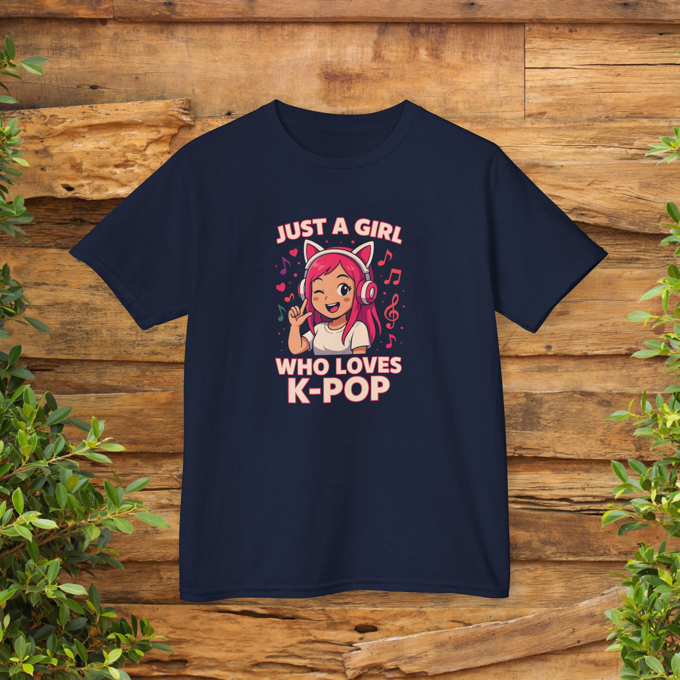 “Just a Girl Who Loves K-Pop” Cute Music Tee