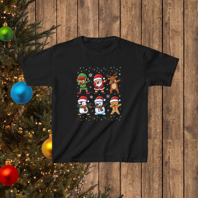 Santa, Elf, Penguin, Snowman & Reindeer Holiday Shirt Kids T-shirt