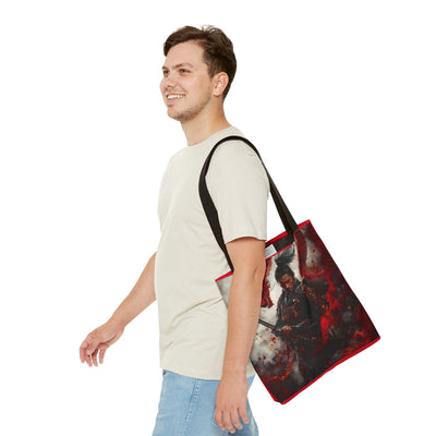 Samurai Warrior Dragon Tote Bag