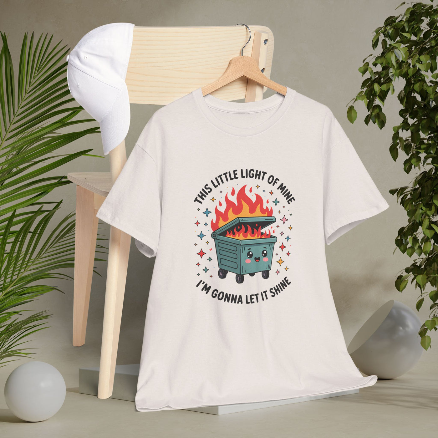 Whimsical Dumpster Fire” Tee This Little Light of Mine