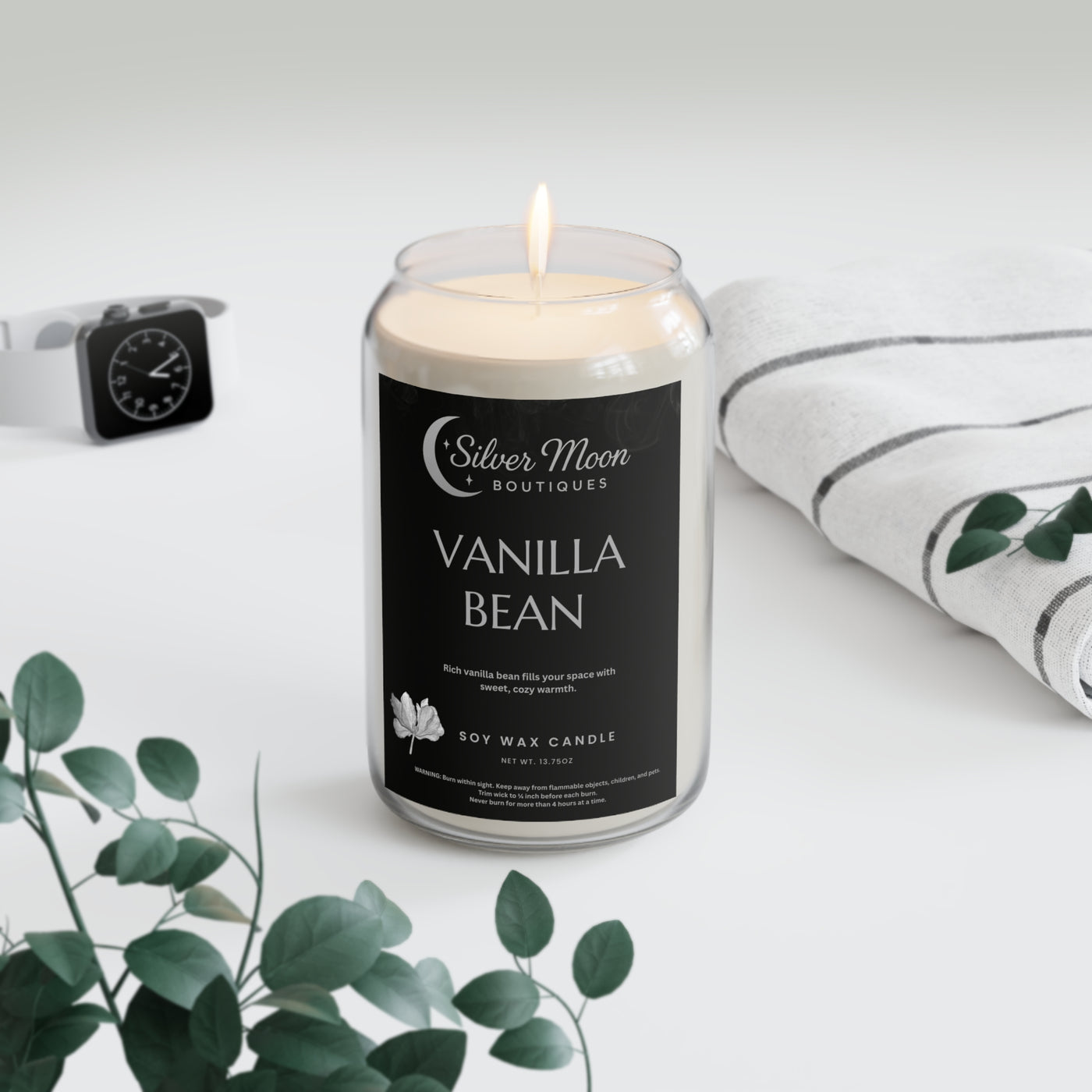 Vanilla Bean Scented Soy Candle - 13.75oz