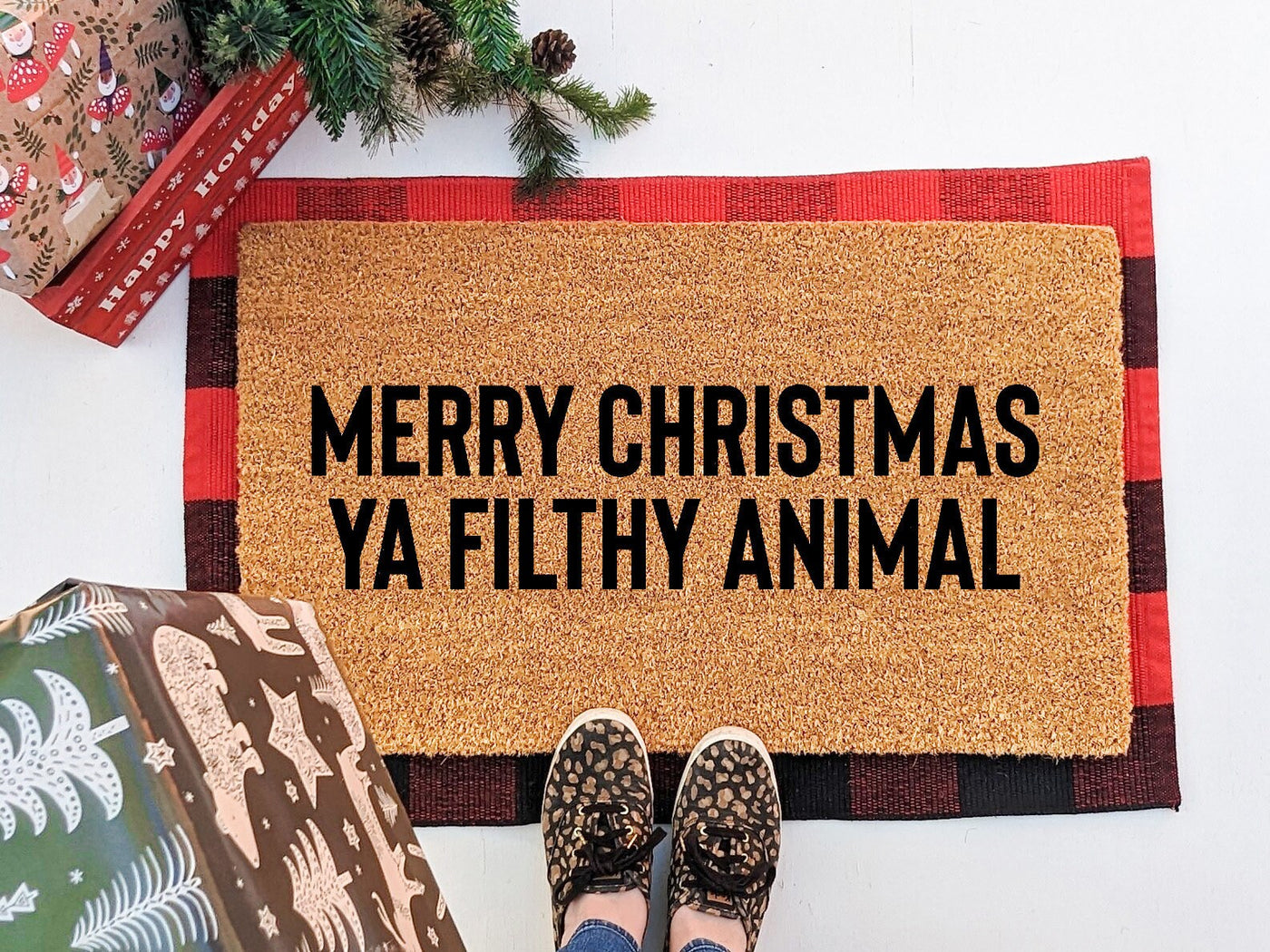Merry Christmas Ya Filthy Animal Doormat